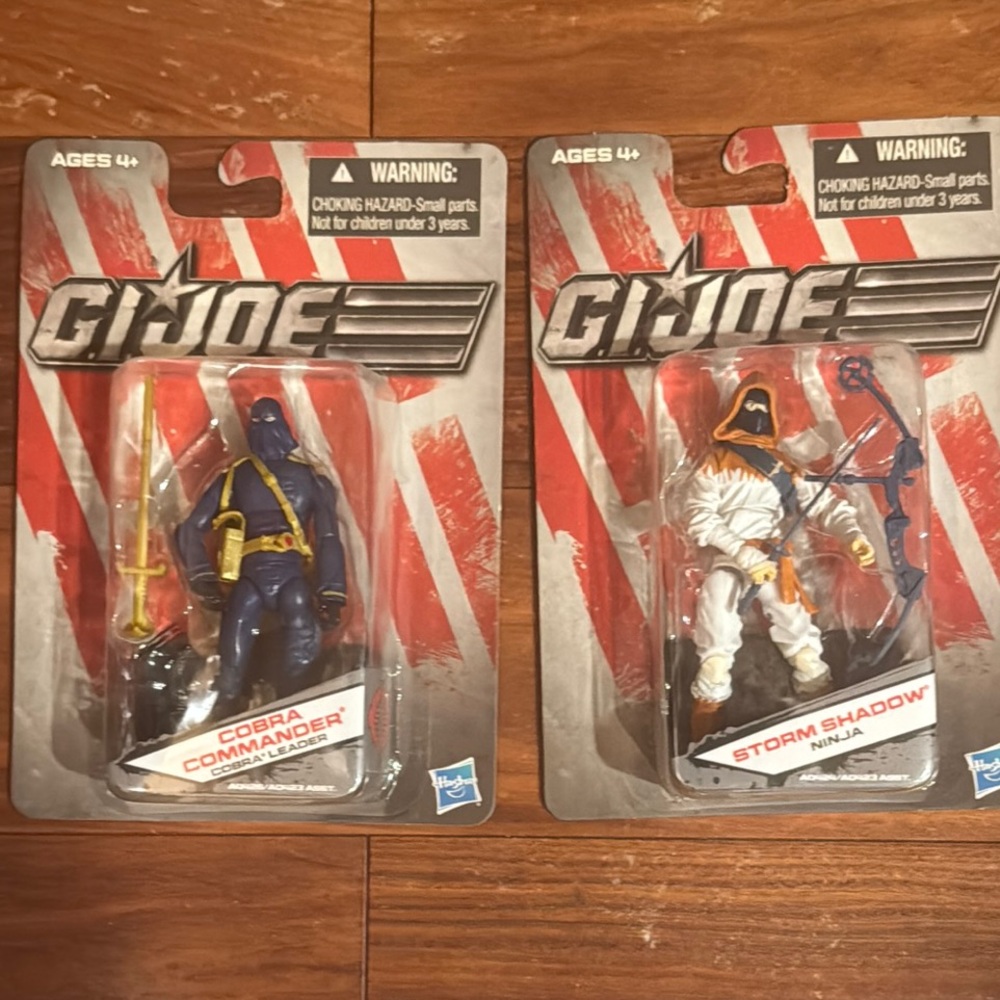 Hasbro G.I. Joe Action Figures - Storm Shadow Ninja and Cobra Commander